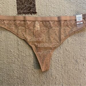 NWT Arizona beige lace thong size XXL